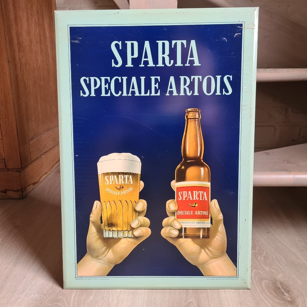 Sparta Artois 1957, Ophalen of Verzenden, Reclamebord