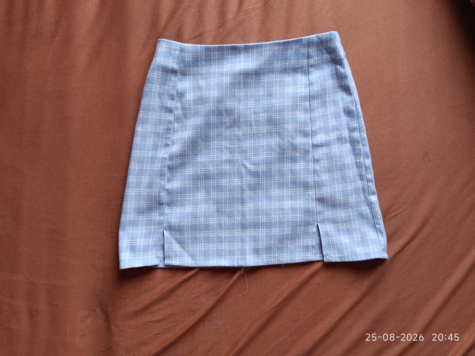 licht blauwe/witte plaid(geruit) rok, Kleding | Dames, Rokken, Ophalen