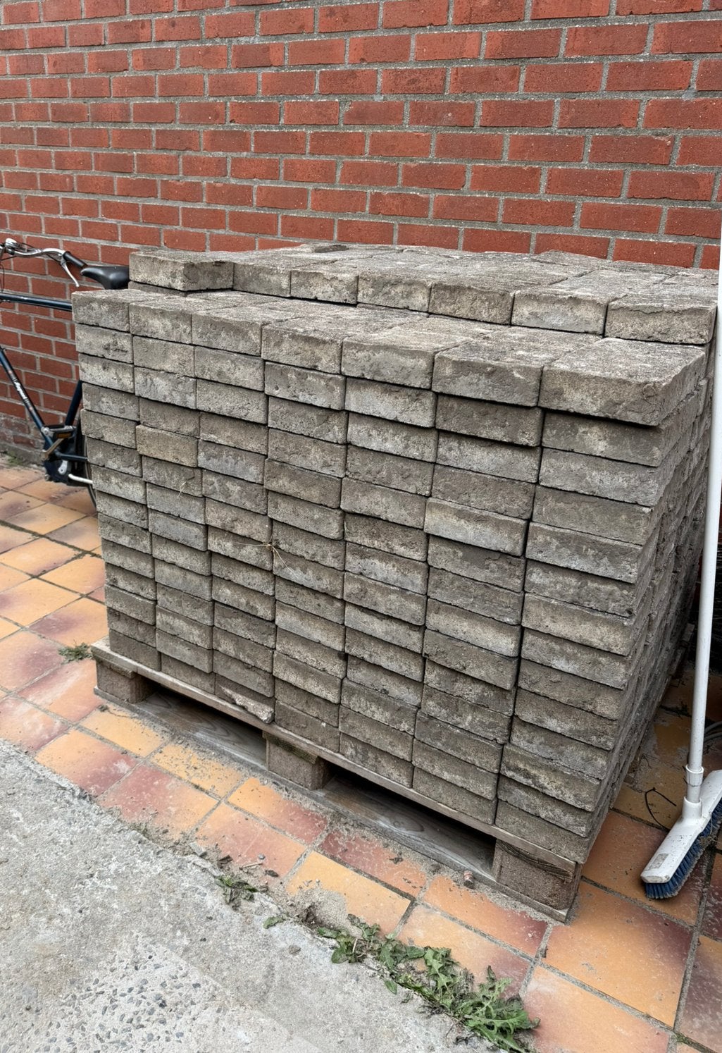 Klinkers +-40m2 16x16x4,5, Ophalen, Gebruikt