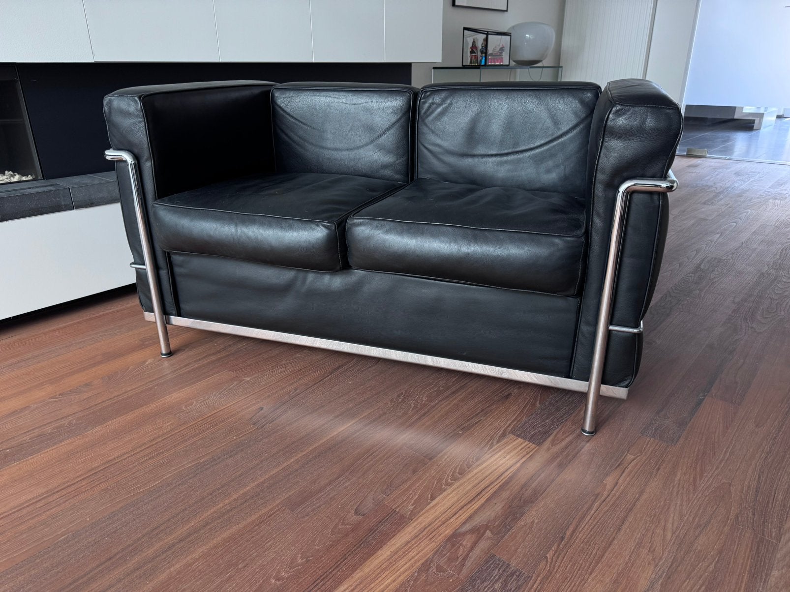 Fauteuil Le corbusier LC2 Cassina 2-zit (replica), Ophalen, Minder dan 75 cm, Design, Tweepersoons