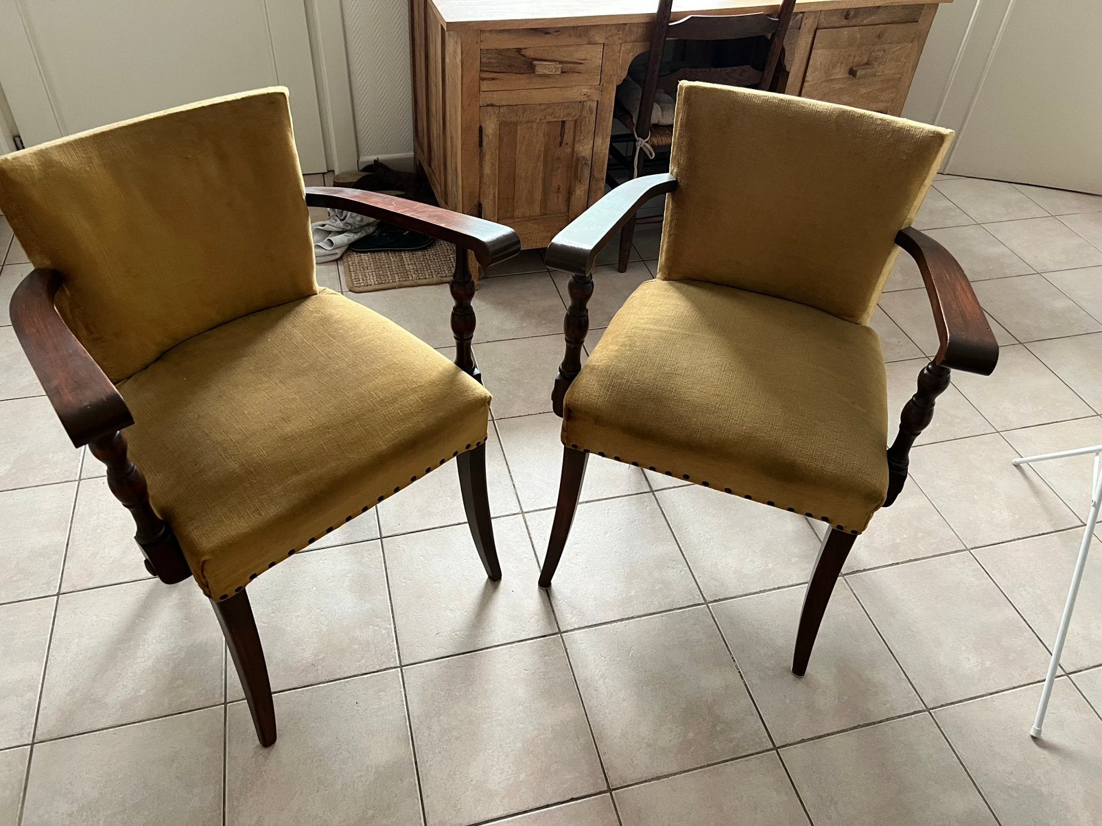 Vintage stoelen, Ophalen, Hout, Gebruikt, Twee