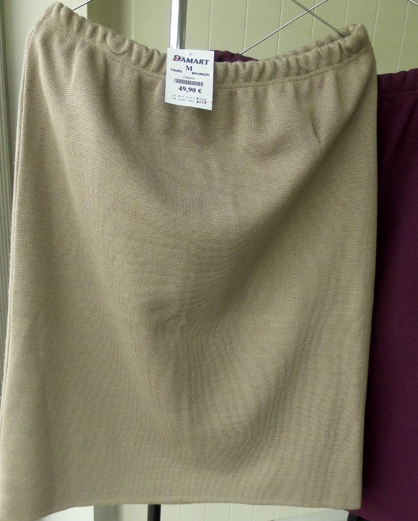NOUVEAU  Jupes Beige  &Mauve  DAMART  Taille : M/L, Beige, Enlèvement, Longueur genou, Damart