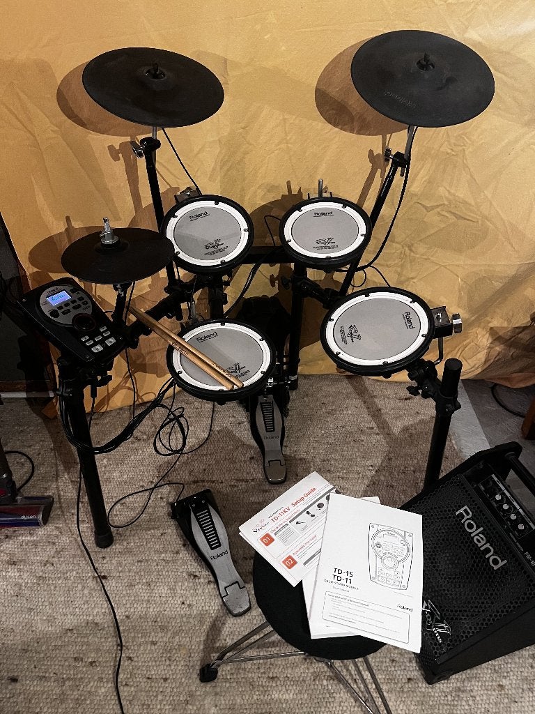 Tambour électronique Roland TD-11KV + moniteur Roland PM-10, Musique & Instruments, Enlèvement, Utilisé, Roland, Électronique