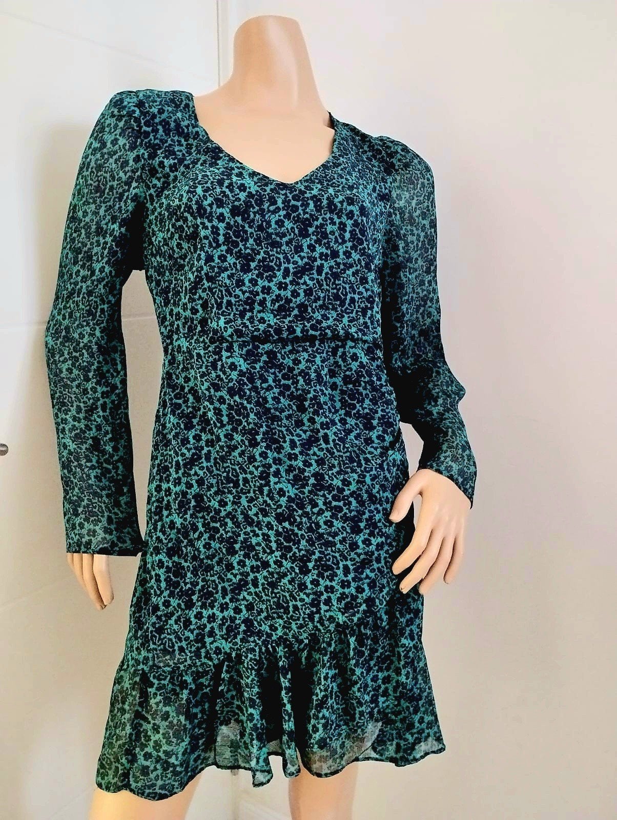 Robe d'été manche longue Naf Naf T40, Taille 38/40 (M), Enlèvement ou Envoi, Manches longues, Vert
