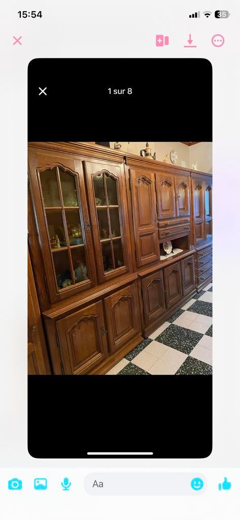 Salle à manger en chêne, Enlèvement, Utilisé, 4 à 6 chaises