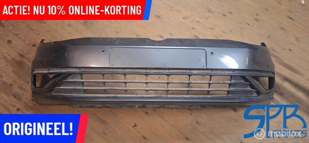 GOLF 7.5 7 FACELIFT Voorbumper LR7H 4X PDC BUMPER SCHADE, Gebruikt, Ophalen of Verzenden, Bumper, Volkswagen
