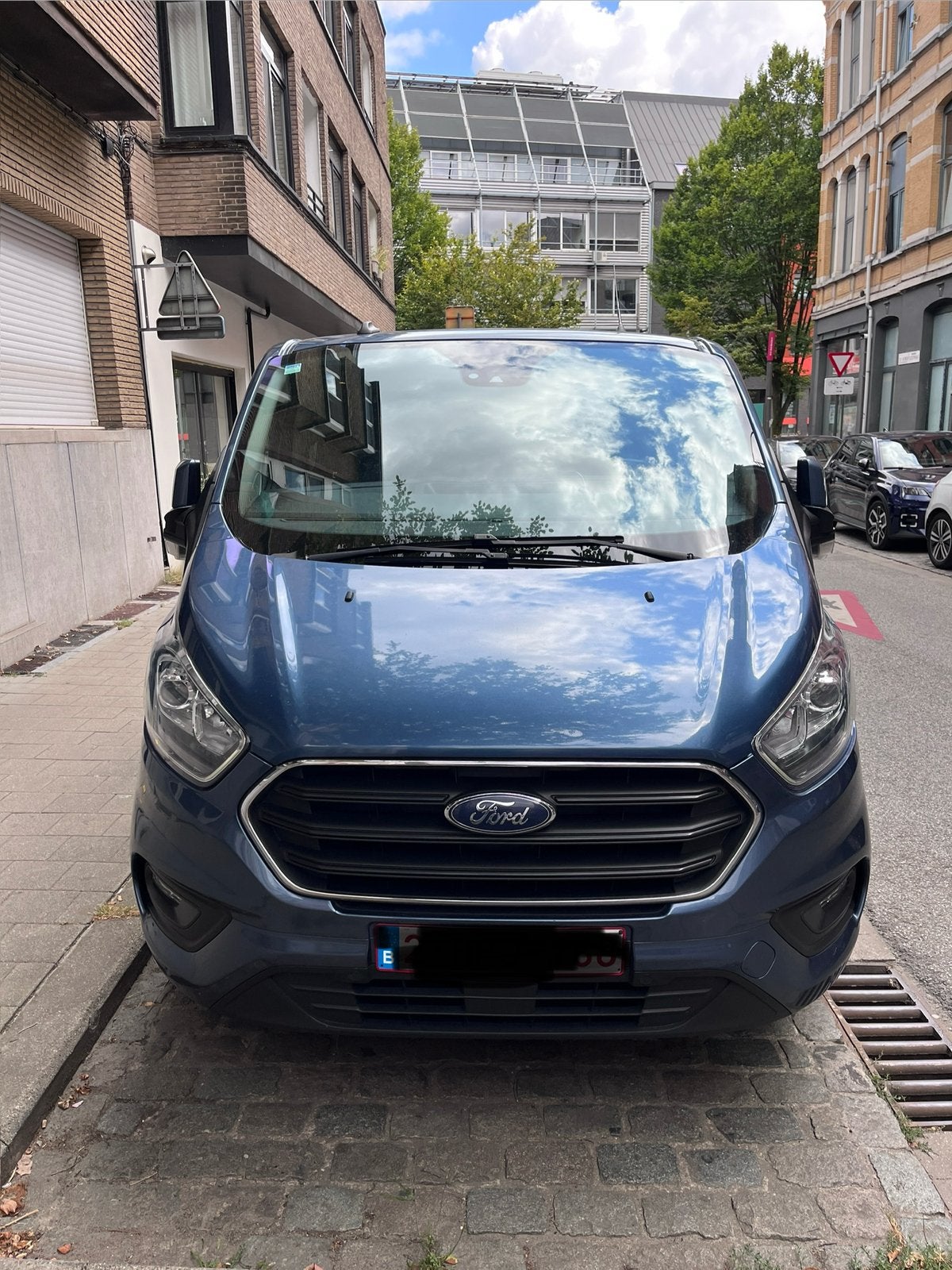 Ford transit custom  2021, Auto's, Automaat, Stof, Euro 6, Blauw