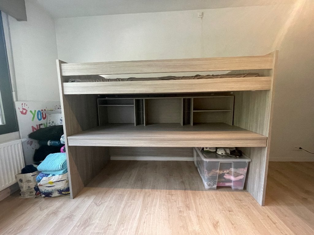 Hoogslaper met uitschuifbare bureau!, Ophalen, Zo goed als nieuw, Stapelbed