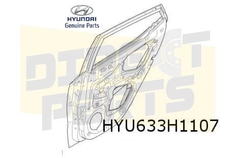 Hyundai i10 (1/14-2/20)  achterportier links (te spuiten) (b, Neuf, -, Porte, Hyundai
