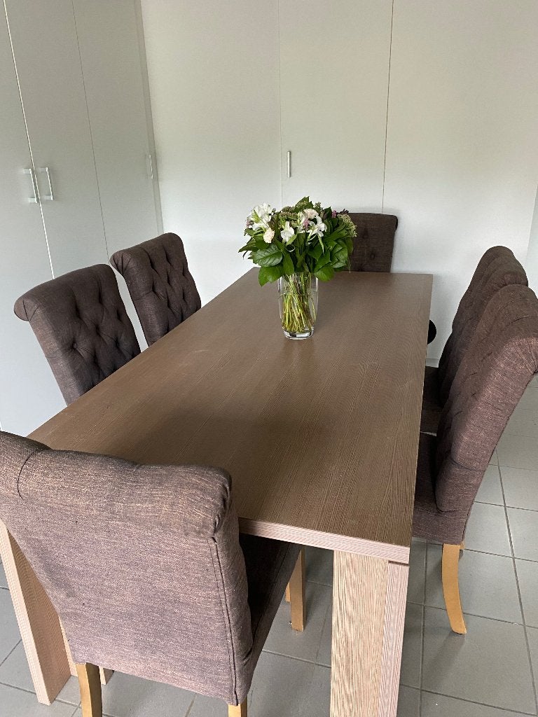6 Stoelen voor eetkamer, Ophalen, Gebruikt, Bruin, Vijf, Zes of meer stoelen