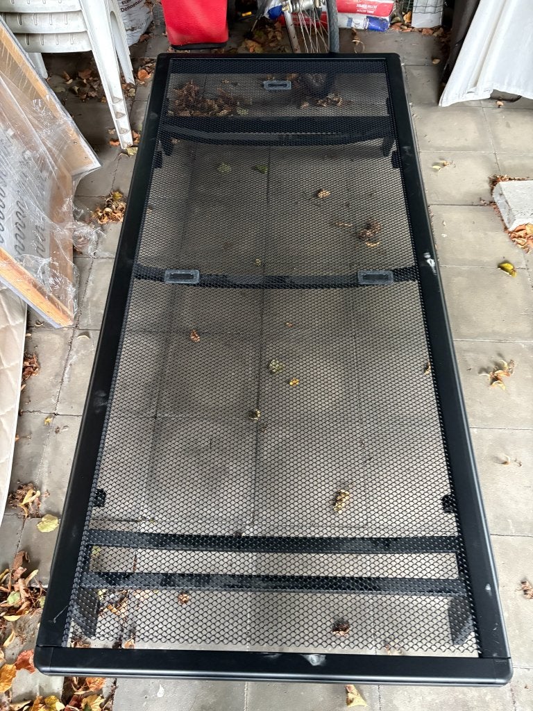 Metalen spiraalbodem – zwart – zonder matras, Ophalen, 90 cm, Eenpersoons, Zwart