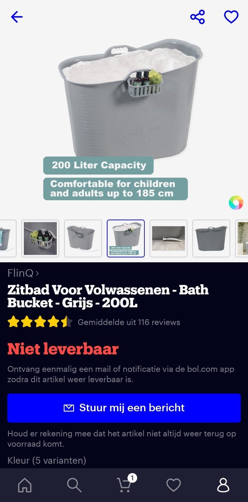 Zitbad, Ophalen