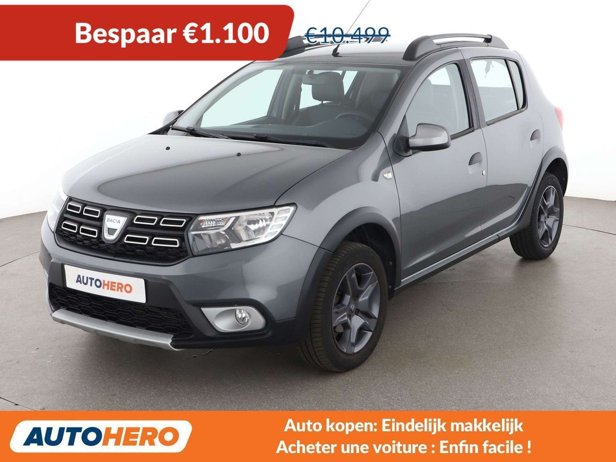 Dacia Sandero 0.9 TCe Stepway Celebration (bj 2018), Auto's, Voorwielaandrijving, 898 cc, Gebruikt, Zwart