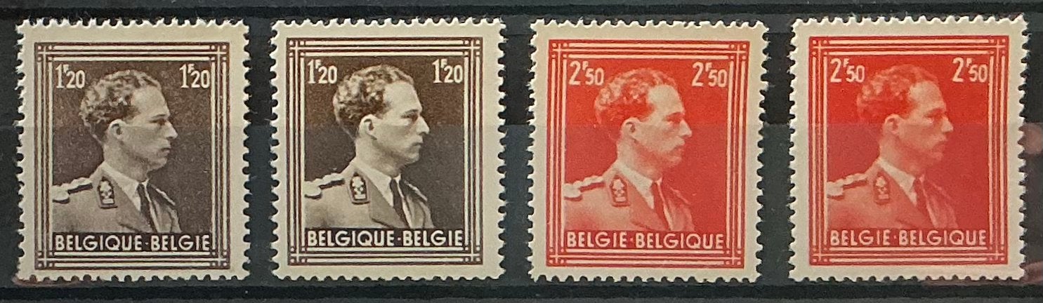 LOT A65. OBP: 845/a/846/a. LÉOPOLD III. MNH**, Koninklijk huis, Orginele gom, Ophalen of Verzenden, Postfris