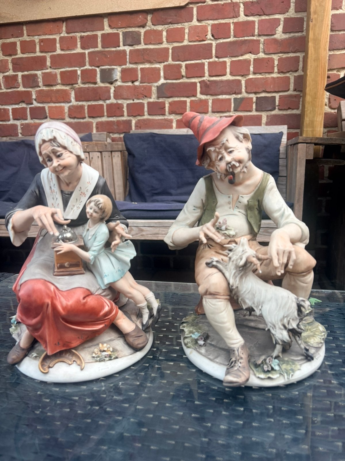 Vintage porseleinen beeldjes – dame en heer, Ophalen of Verzenden
