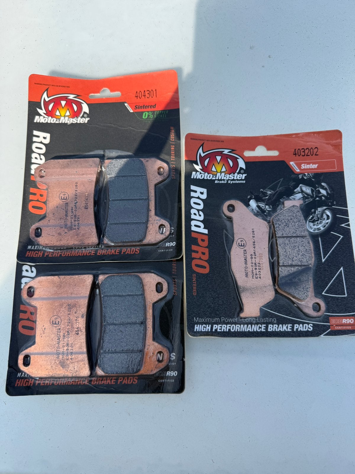 Moto-master remblokken voor en achter (nieuw), Enlèvement ou Envoi, Neuf