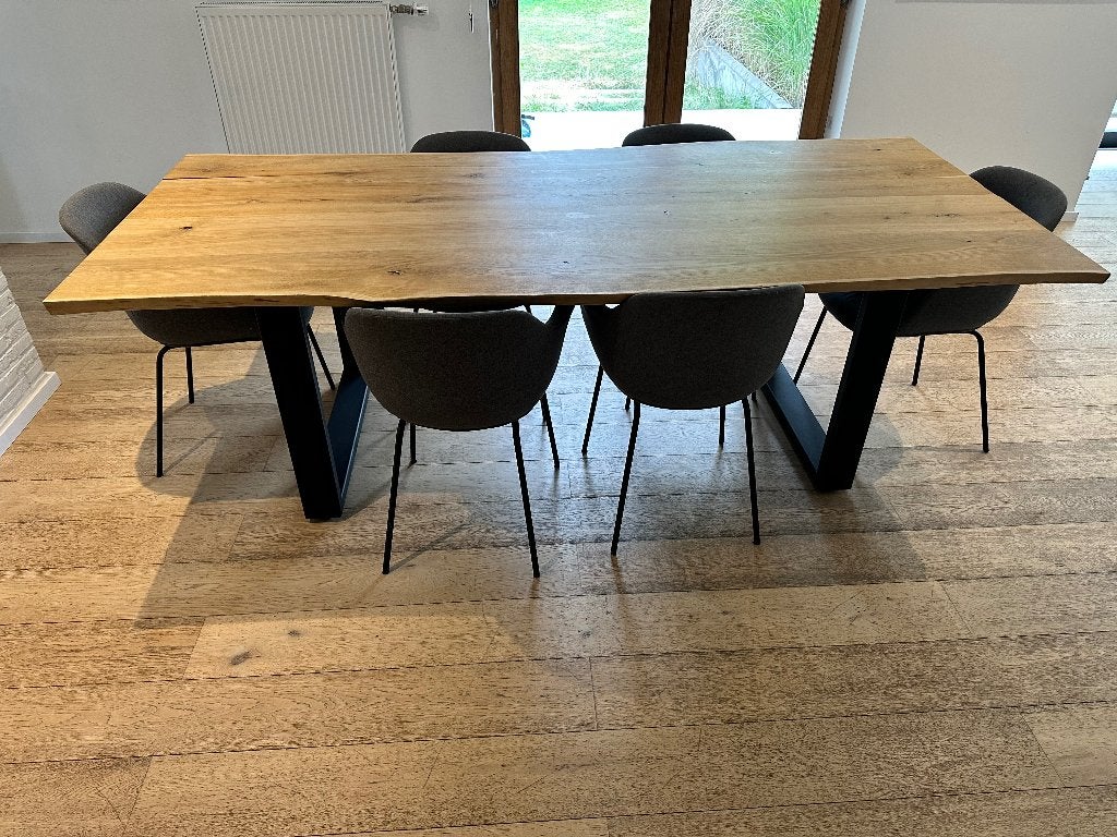 Table et chaises de salle à manger, Enlèvement, Comme neuf, Scandinave, 4 à 6 chaises