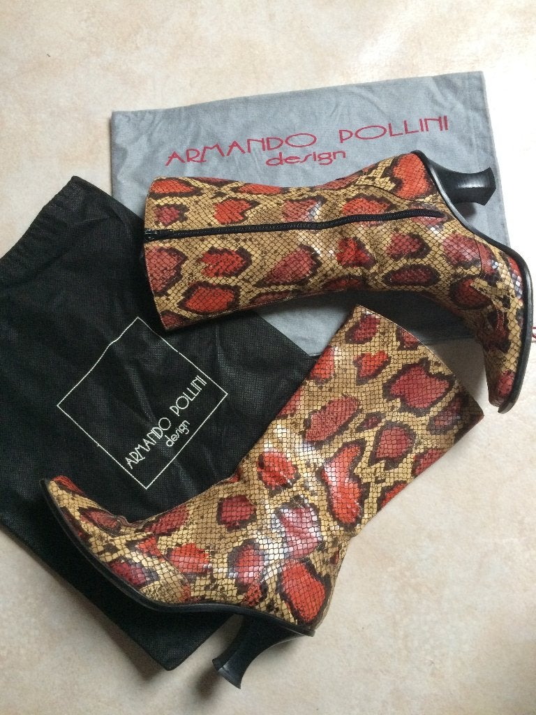 vintage laarzen Armando Pollini, ANDERE, Ophalen of Verzenden, Zo goed als nieuw, Overige kleuren