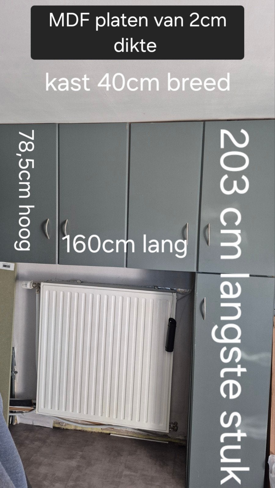 Armoire en MDF faite maison, Enlèvement