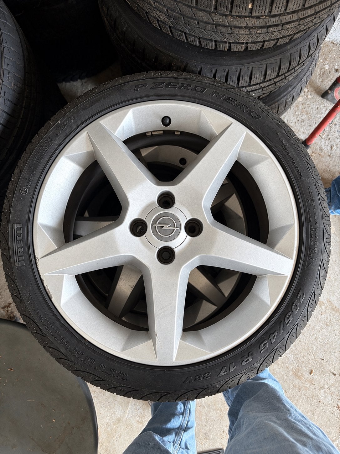 Jantes Opel 17” + pneus Pirelli P Zero Nero – 205/45 R17 88V, Ophalen, 17 inch, Band(en)