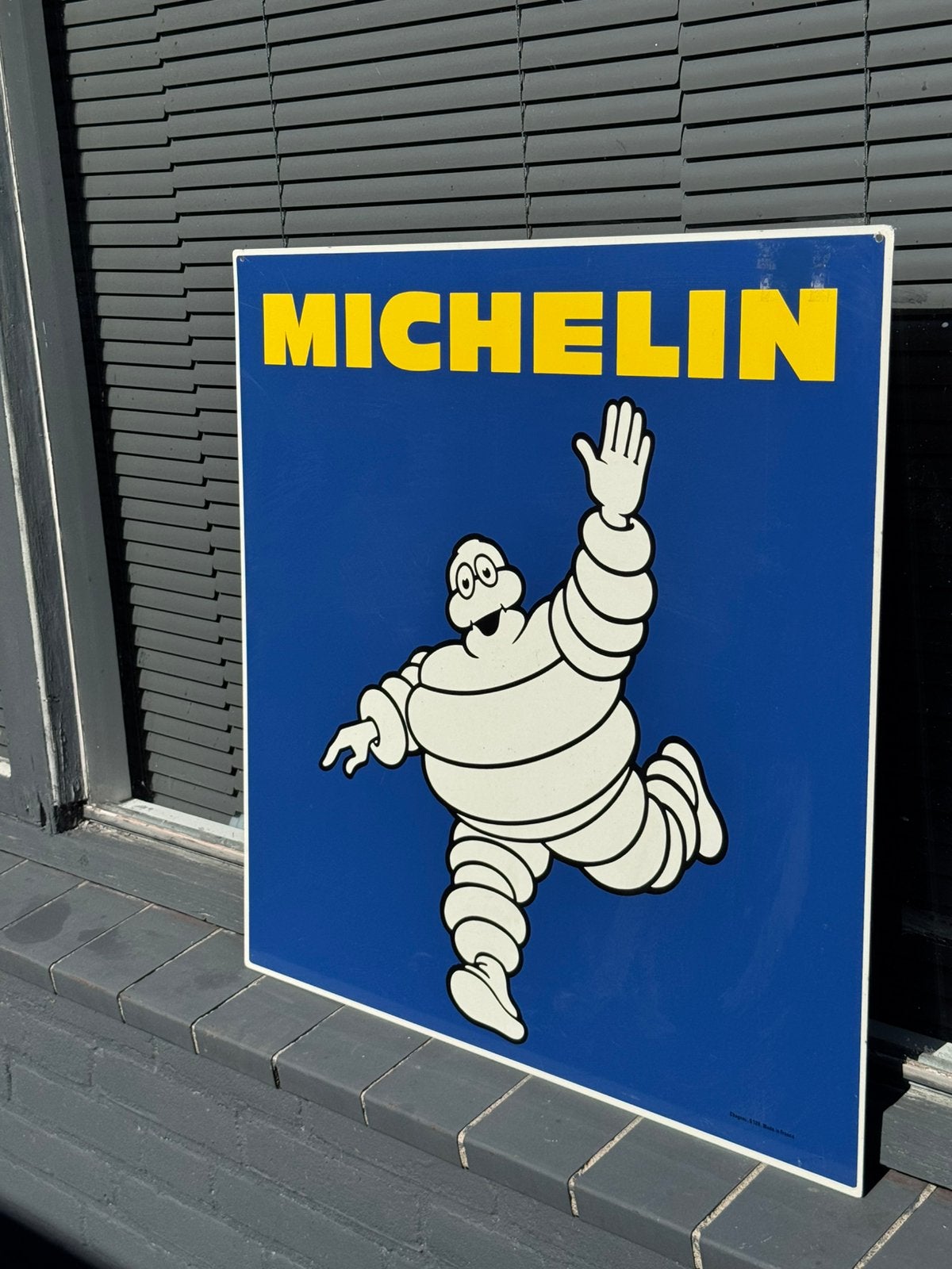 MICHELIN oude dubbelzijdige reclamebord, Verzamelen, Reclamebord, Gebruikt, ., Ophalen of Verzenden