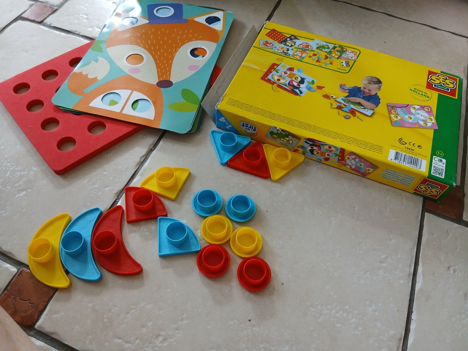 ses creative mozaïek met vormen 1 tot 4 jaar, Ophalen, Gebruikt, Puzzelen