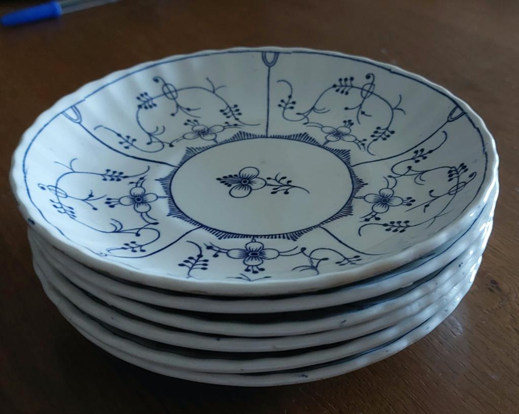 Boch Meissen 6 bordjes, Huis en Inrichting, Keuken | Servies, Ophalen of Verzenden, Zo goed als nieuw, Keramiek, Bord(en)