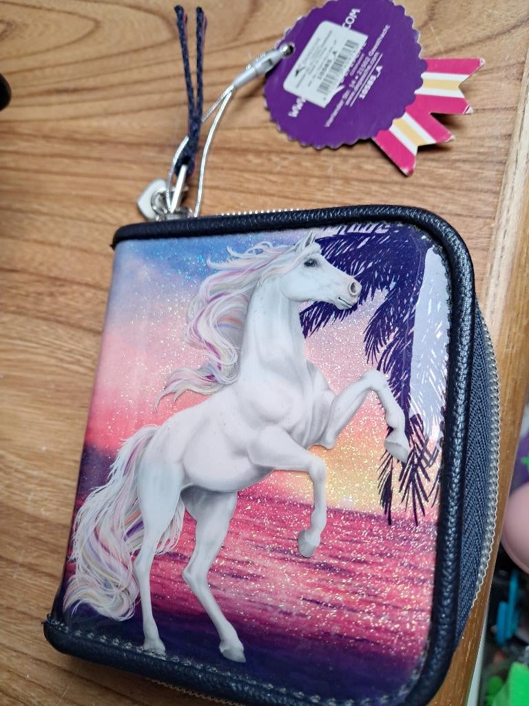 Portefeuille pour chevaux pour enfants NOUVEAU !, Bijoux, Sacs & Beauté, Porte-monnaie & Portefeuilles, Enlèvement, Neuf, Bleu