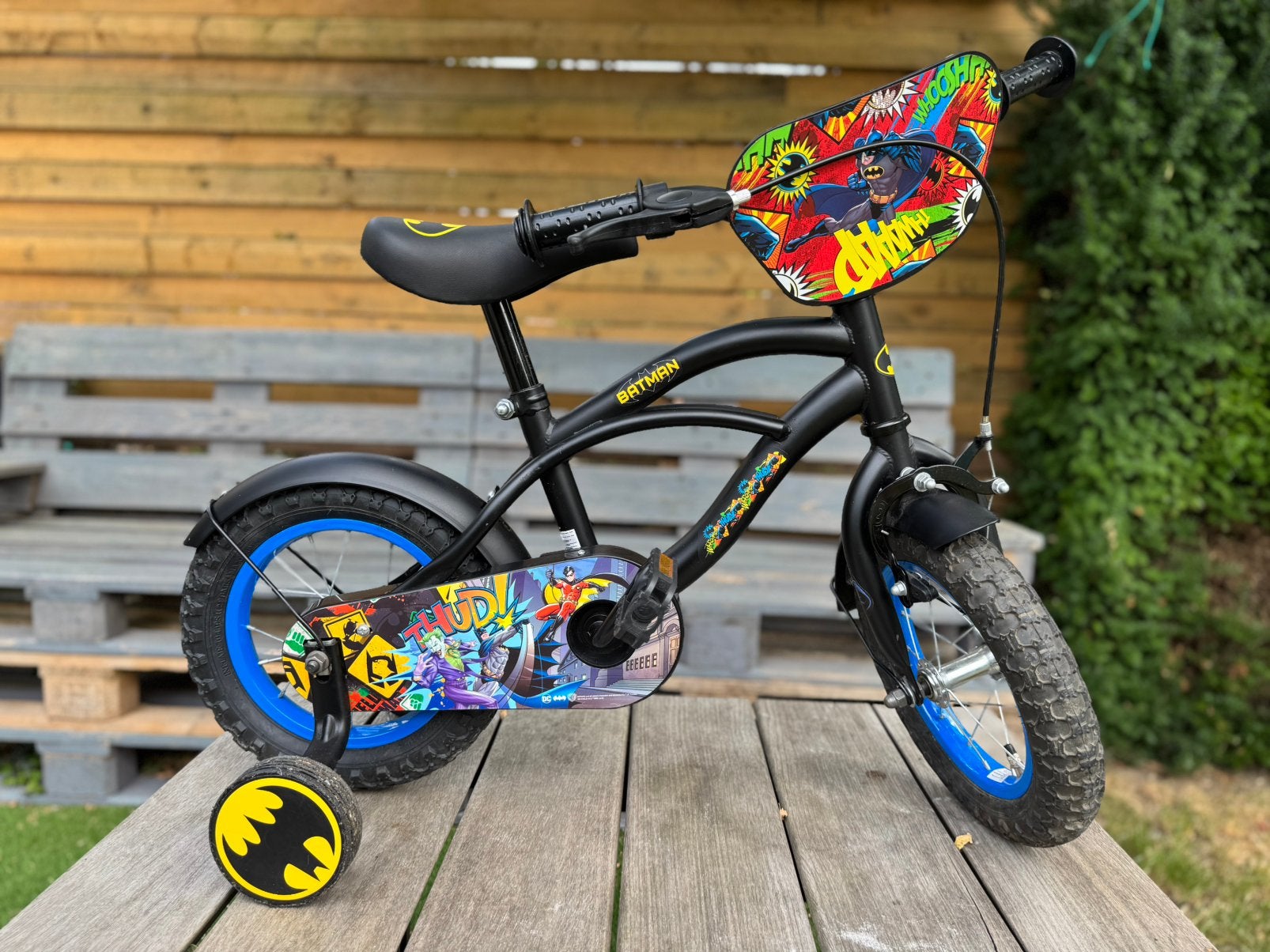 Zwarte Batman Kinderfiets voor jongens - 12 inch, Ophalen, Zo goed als nieuw, Terugtraprem
