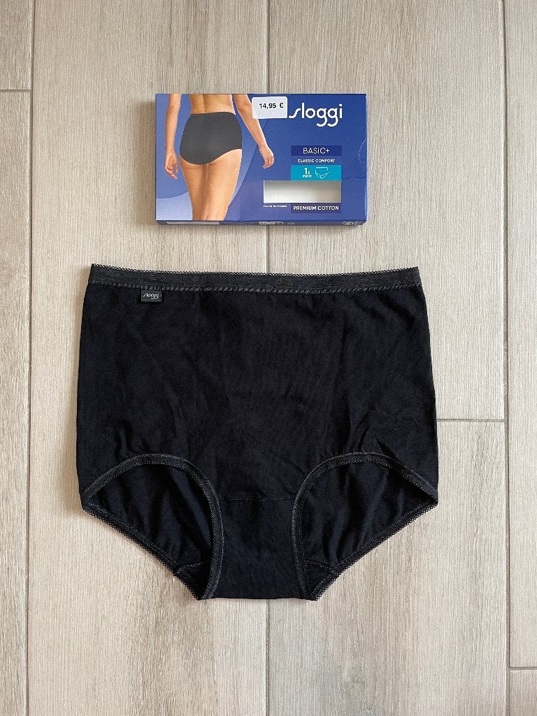 Nieuwe zwarte Sloggi Basic+ Maxi onderbroek maat EU 44, Sloggi, Ophalen of Verzenden, Zwart, Slip