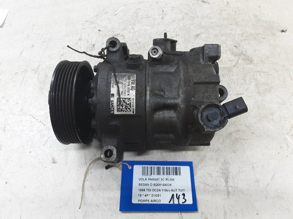 COMPRESSEUR CLIMATISATION Passat (3G2) (5Q0816803K), Volkswagen, Volkswagen AG, Utilisé, Kundenbetreuung@volkswagen.de