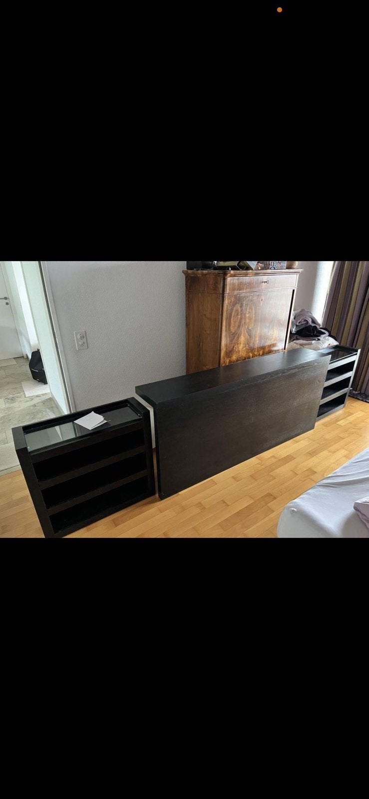 IKEA bed tweepersoonsbed 140x200 + nachtkast, Ophalen, Gebruikt, 200 cm, 140 cm