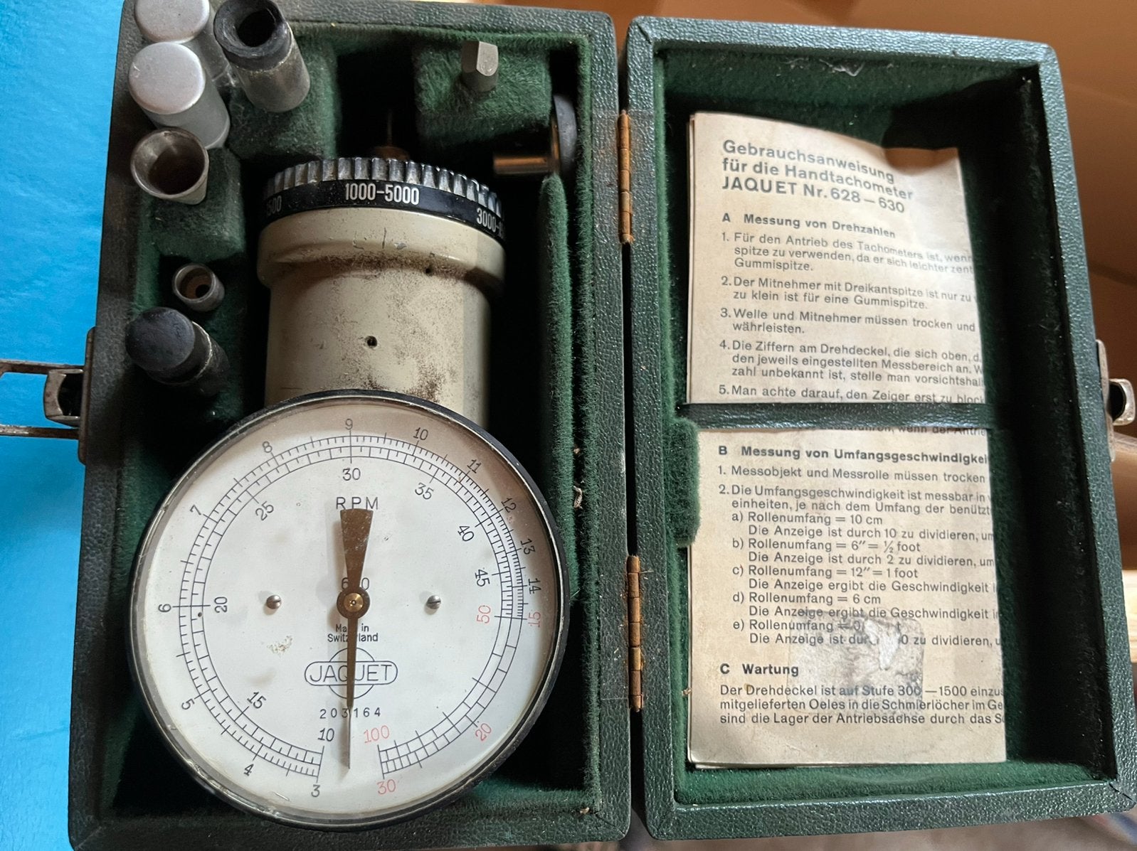 Tachometer Jaquet, Doe-het-zelf en Bouw, Meetapparatuur, Ophalen of Verzenden
