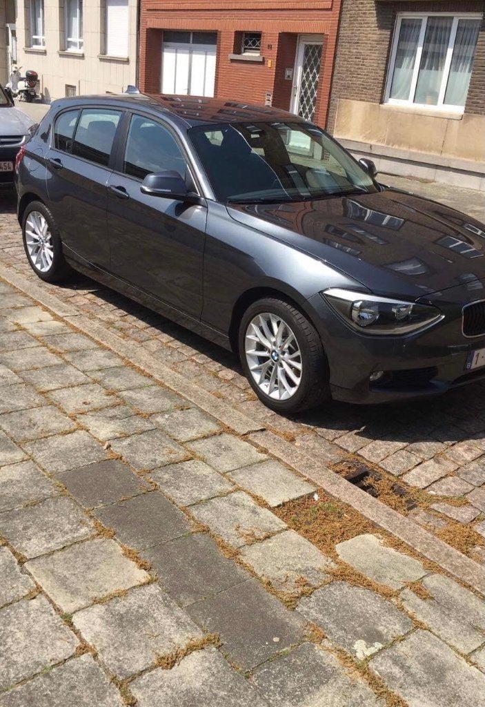 Grijze 1 serie 114d 2014, Autos, Cuir, Achat, Boîte manuelle, Noir