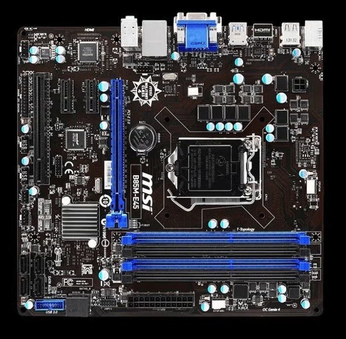 MSI B85M E45 Moederbord met Socket LGA 1150, Computers en Software, Ophalen of Verzenden, Gebruikt