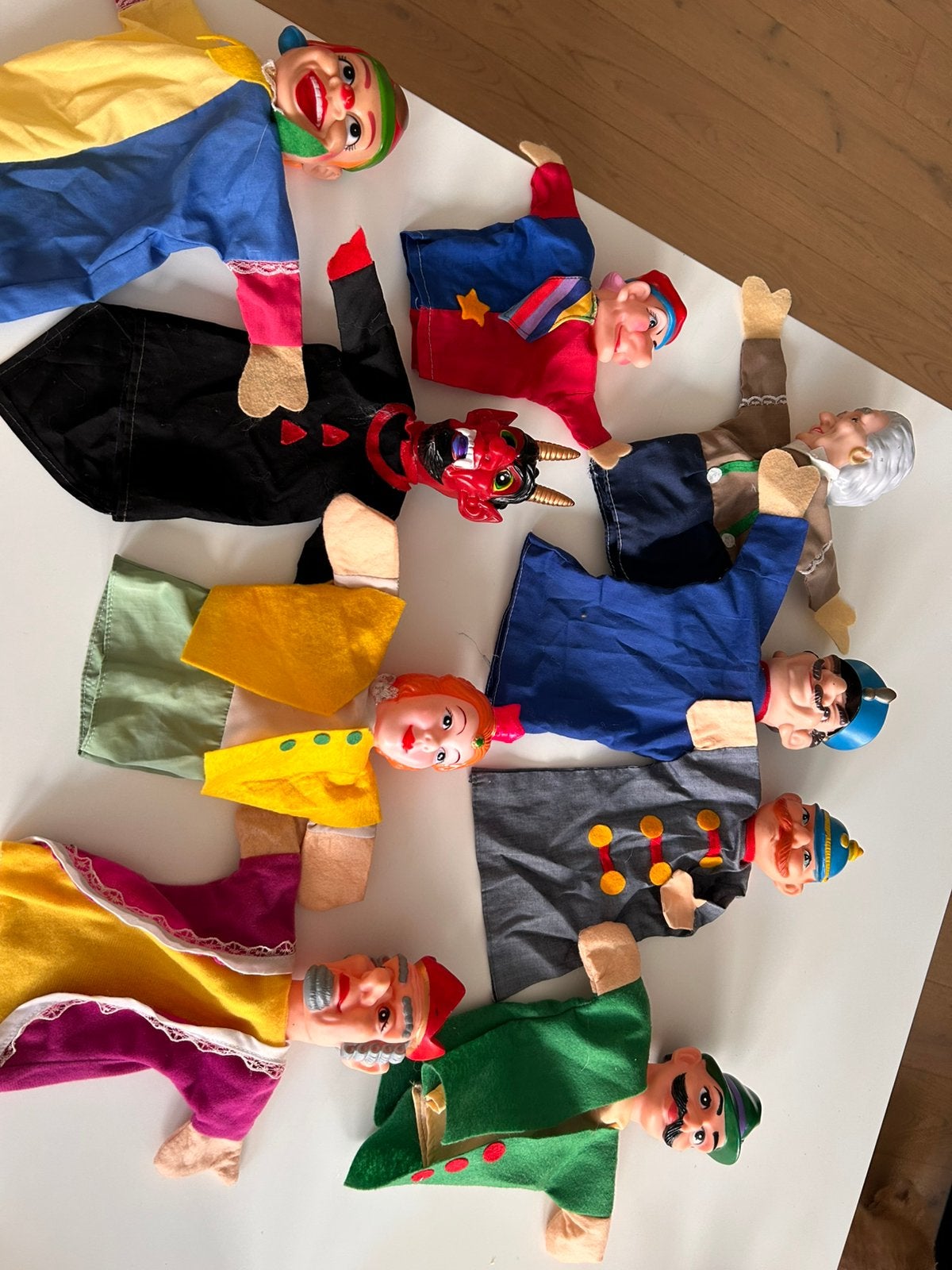 Lot vintage poppenkast poppen, Ophalen of Verzenden, Gebruikt, Overige typen