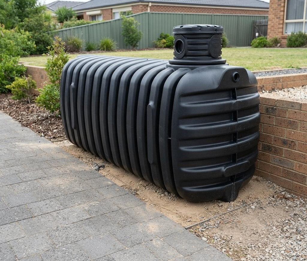 4.100 L zwarte regenwaterput, Ophalen, Gebruikt