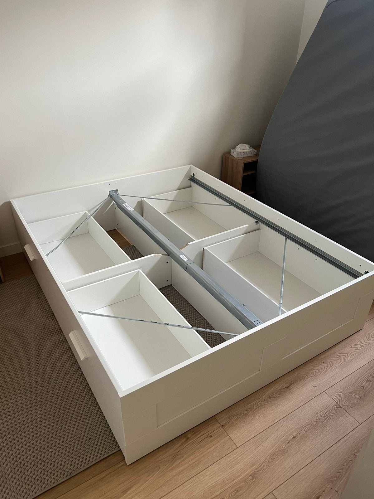 Ikea bedframe BRIMNES, Huis en Inrichting, Ophalen, Gebruikt, Wit, Tweepersoons