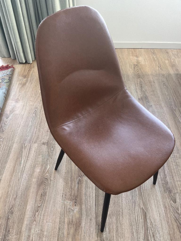 1 x skai leren (bureau)stoel, Ophalen, Bruin, Overige materialen, Zo goed als nieuw