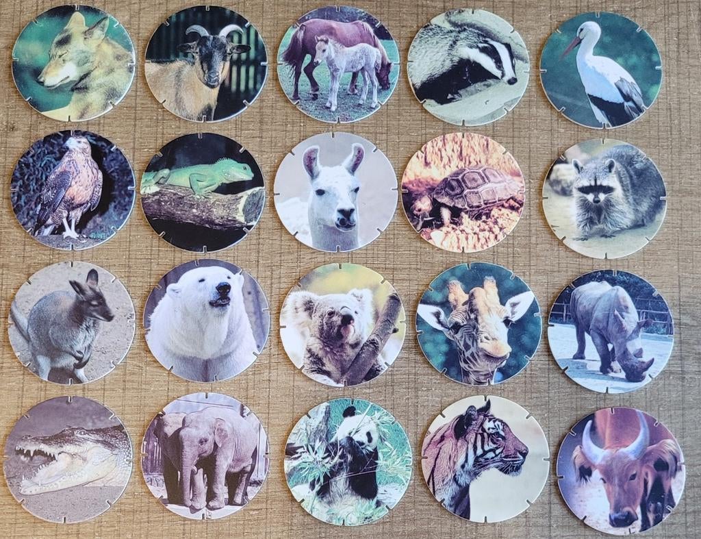 20 Zoo Caps/ flippo's, Ophalen of Verzenden, Losse flippo's