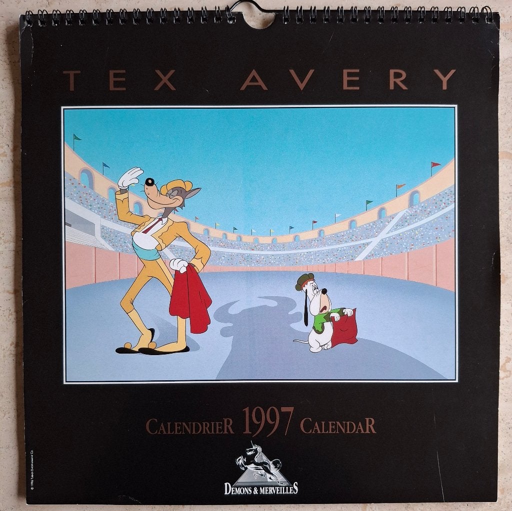 Vintage kalender 'TEX AVERY' 1997 (Demons & Merveilles), Verzamelen, Ophalen of Verzenden, Zo goed als nieuw