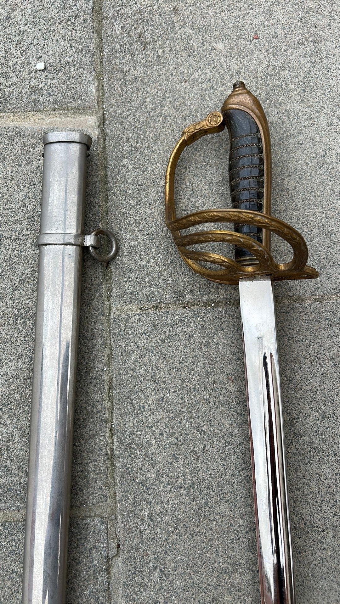 Infanterie officierssabel, Ophalen, Zwaard of Sabel