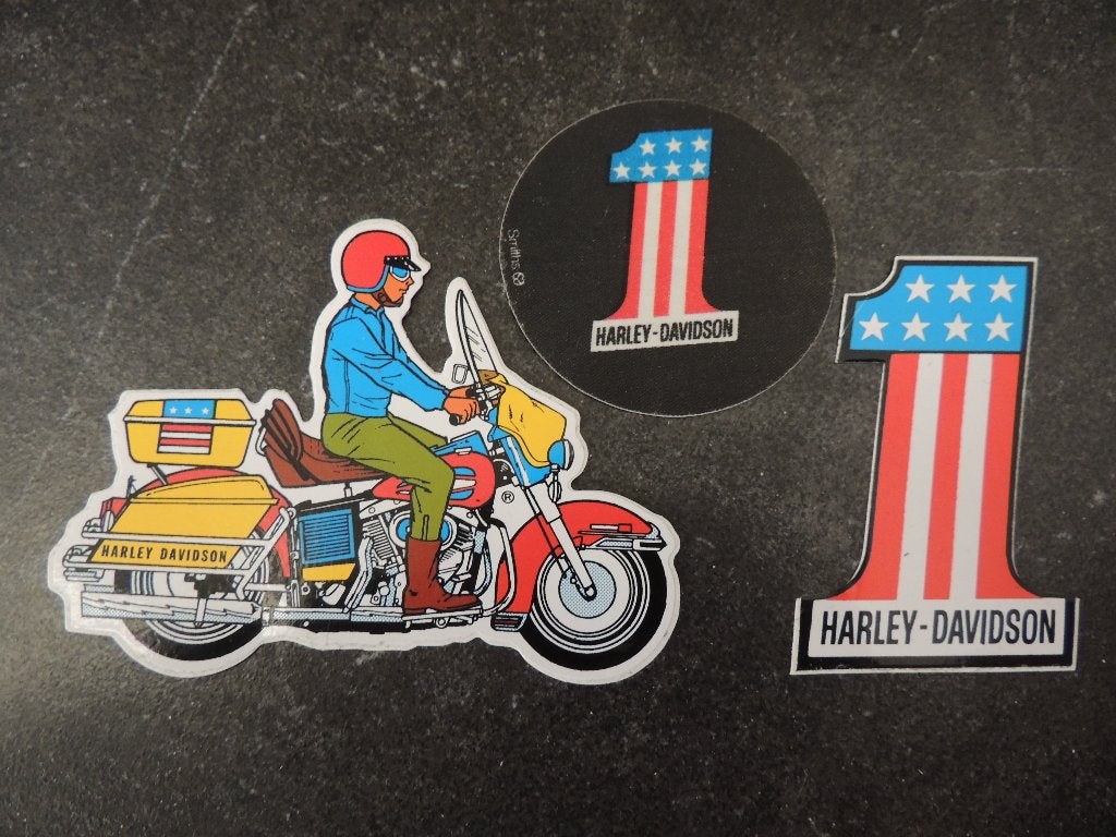 3 x Harley-Davidson sticker, Verzenden, Zo goed als nieuw