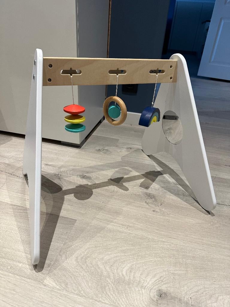 Portique d’éveil en bois – Jouets noir & blanc + couleurs, Enlèvement, Neuf