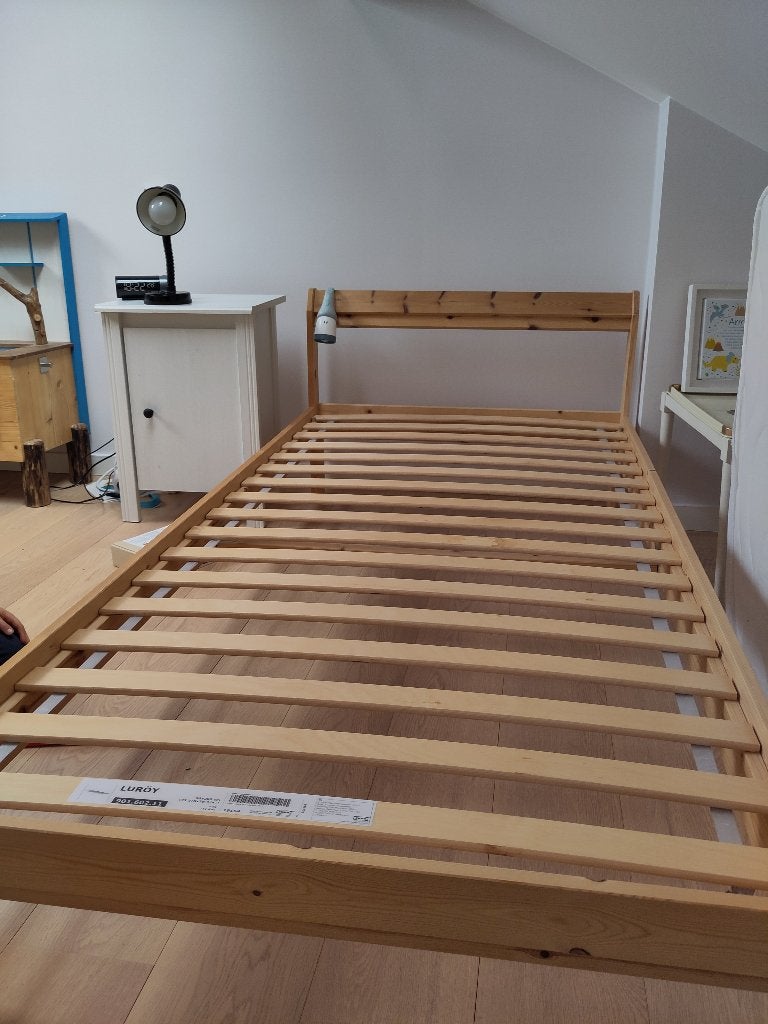 lit simple 90cm x 200cm avec sommier, Maison & Meubles, 90 cm, Autres couleurs, Une personne, Enlèvement