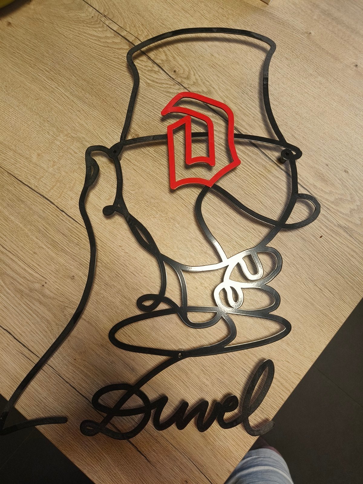Originele Duvel Wire Art - Metalen wanddecoratie - Bieden, Verzamelen, Biermerken, Ophalen, Duvel