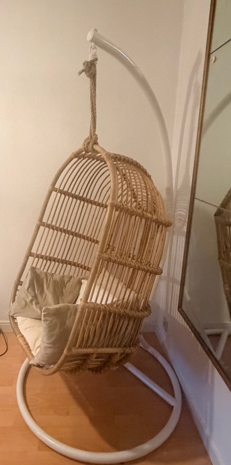 Fauteuil suspendu en rotin Maisons du Monde, Tuin en Terras, Ophalen, Zo goed als nieuw, Rotan