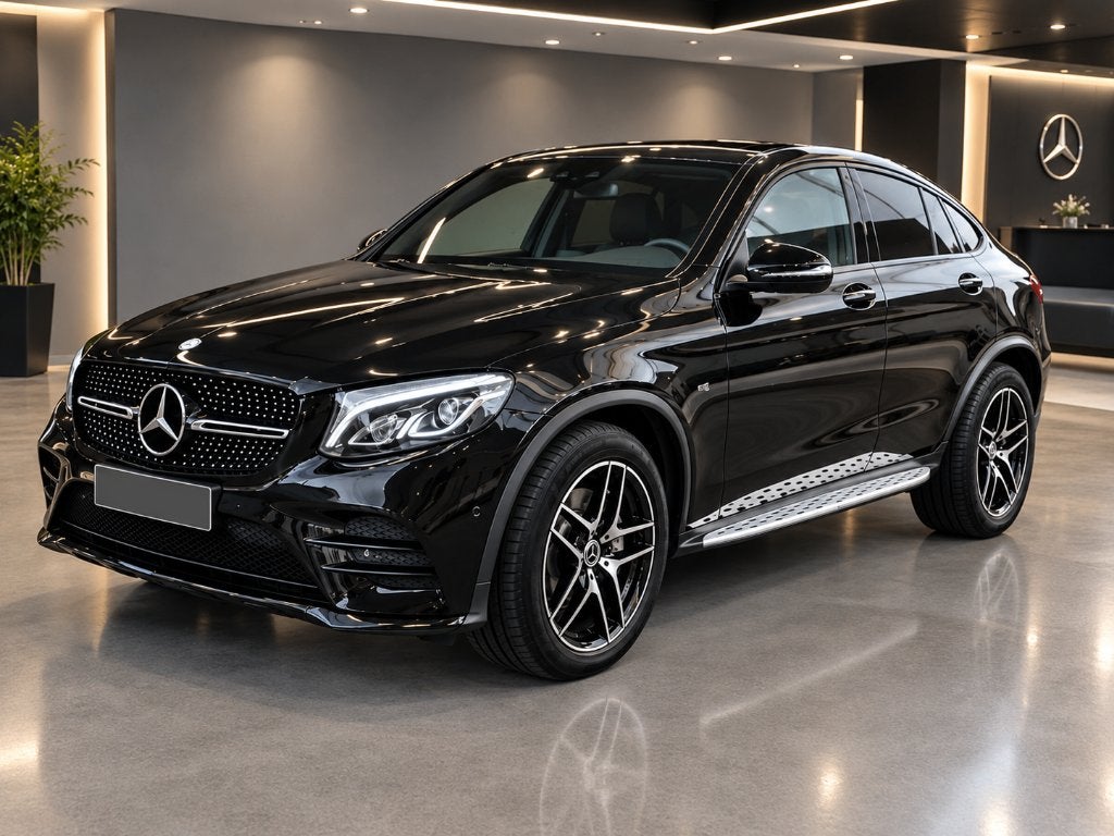 Mercedes GLC Coupé 250 4 Matic AMG-line 9tronic, Auto's, Automaat, Euro 6, Zwart, Leder