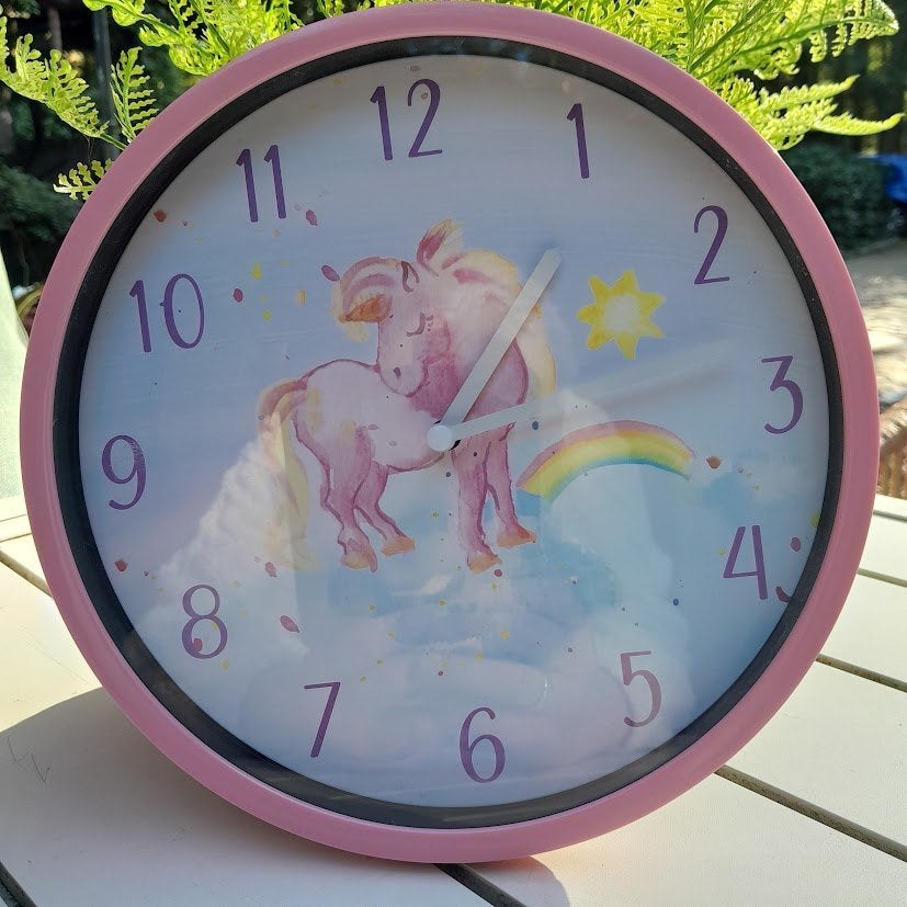 Horloge murale Magical Unicorn., Enfants & Bébés, Enlèvement ou Envoi, Utilisé, Autres types