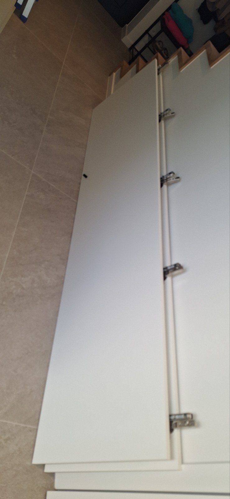 2 witte kastdeuren, Porte pliante, Enlèvement, Moins de 80 cm, Bois